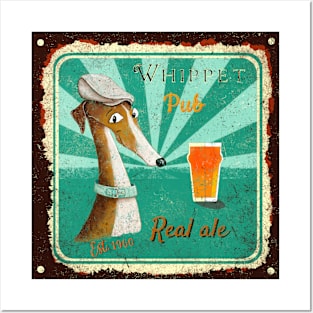 Whippet Pub vintage sign Posters and Art